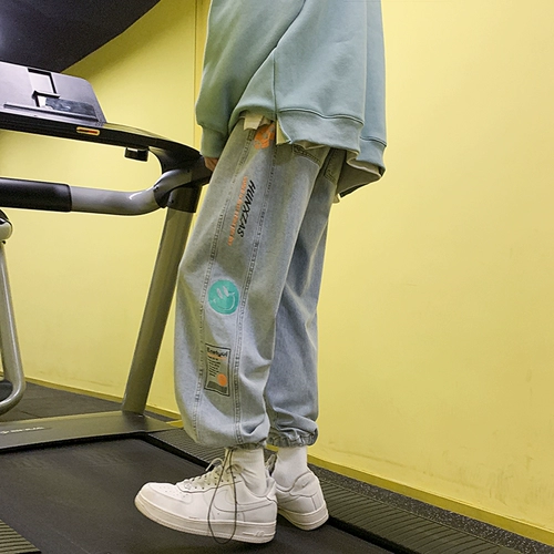 Осенние джинсы, трендовые штаны, повседневные брюки, оверсайз, в корейском стиле, свободный прямой крой