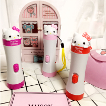 Cute cartoon ktcat small strong light flashlight rechargeable super small portable mini LED cute children flashlight