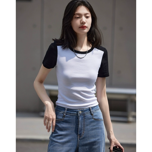 DME в стиле круглое вырезом короткий -насыщенной мала