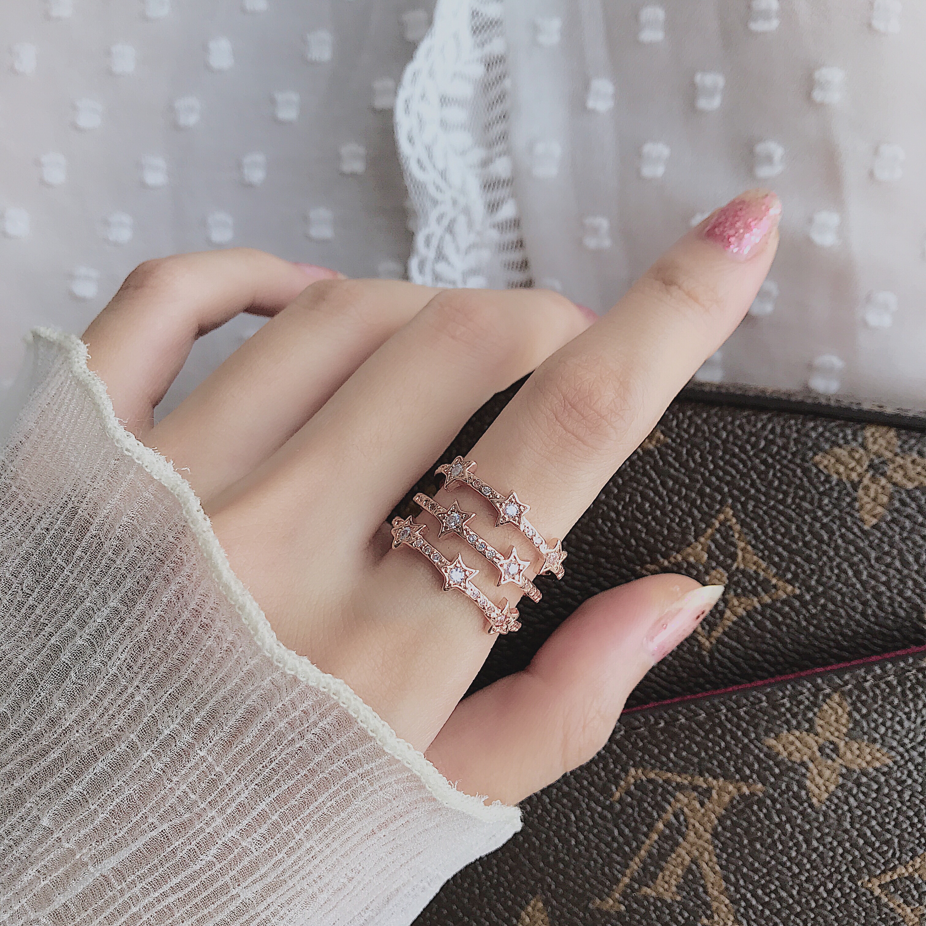 Khí chất phóng đại chéo phiên bản rộng của vòng thời trang Hàn Quốc hipster ngón trỏ mở điều chỉnh nhẫn nữ nhẫn nhan vang