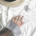 Nhẫn hipster Nhật Bản và Hàn Quốc đơn giản đặt vòng ngọc trai hình học mở phụ kiện cá tính nữ nhẫn vàng Nhẫn