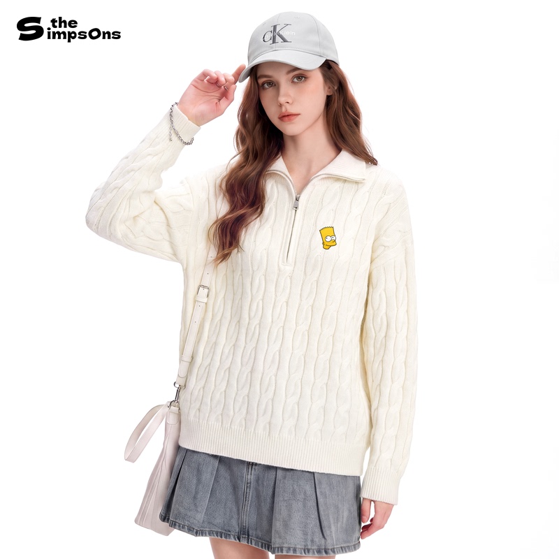 The Simpsons Cardigan Knit Sweater 2026 New Autumn and Winter American Style Hooded Jacket Couple's Base Layer Shirt The Simpsons Cardigan Knit Sweater 2026 New Autumn and Winter American Style Hooded Jacket Couple's Base Layer Shirt