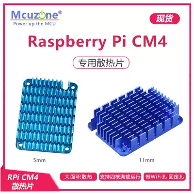 Raspberry Pi Compute Module CM4 heat sink Cooler with WiFi hole support quad core full load