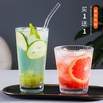 Creative water Cup childrens style simple personality trend gilt Cold Drink Drink Drink Drink Cup fashion glass vertical pattern
