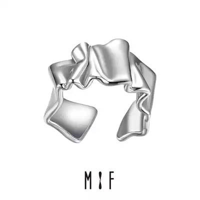 MIF another day Luo Qi series pleated silk ring female 2021 new niche design straight ring