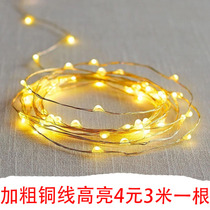led copper wire lamp dormitory room copper wire small Lantern Festival flashing lights flower lights string wedding Christmas decoration