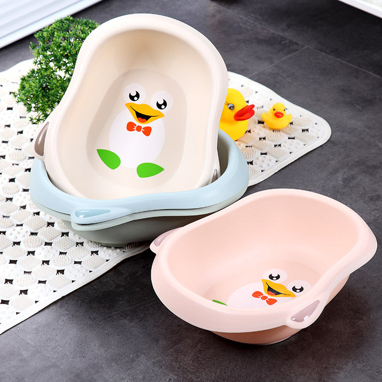 Baby Washbasin Children Basin Small Washbasin Cartoon Plastic Washing Feet thickened Baby washbasin-Taobao