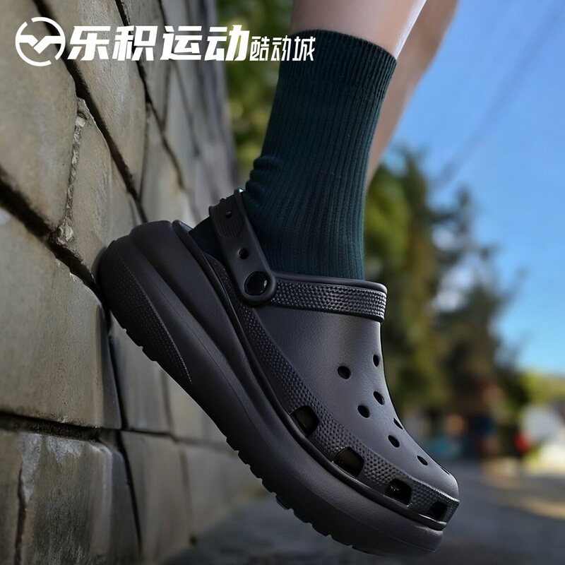 Leji Sports Crocs Crocs Puff Beach Sandals Clogs for Women 207521-001 Black Leji Sports Crocs Crocs Puff Beach Sandals Clogs for Women 207521-001 Black