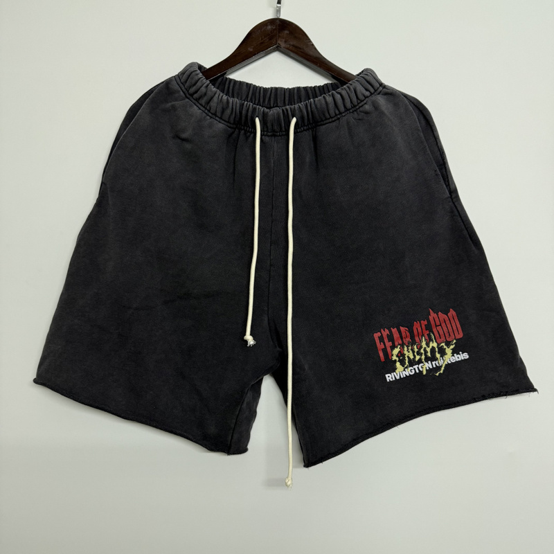 Spotting the Weaknesses of Enemies Rrr123 Fear of God Washed Vintage Casual Loose Sports Shorts for Men and Women Couples Spotting the Weaknesses of Enemies Rrr123 Fear of God Washed Vintage Casual Loose Sports Shorts for Men and Women Couples