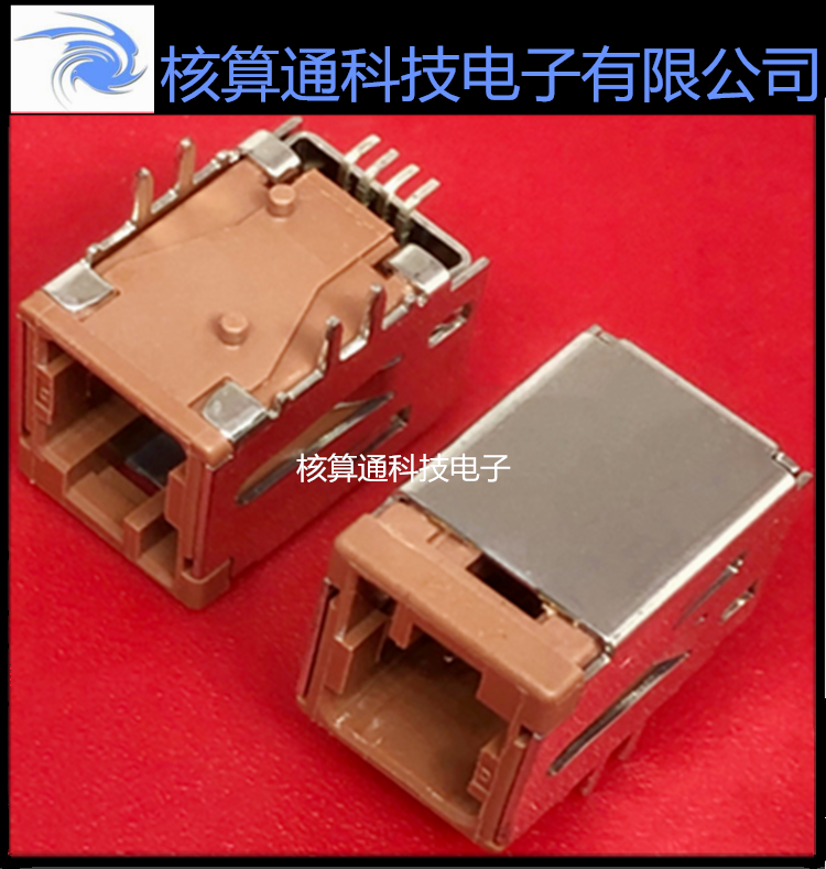 2290247-4 22902474 TE/AMP原装 4P 90度 DEG,COD USB连接器