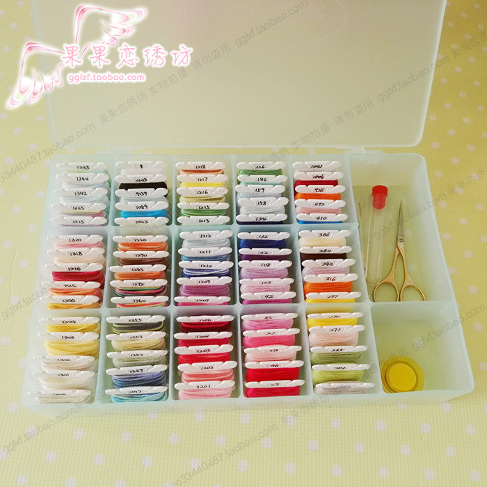 Cross stitch professional line management box Winding board box line board storage box Large, medium and small line management box optional good quality