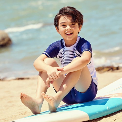 Детский раздельный быстросохнущий мультяшный купальник подходит для мужчин и женщин, защита от солнца, подходит для подростков