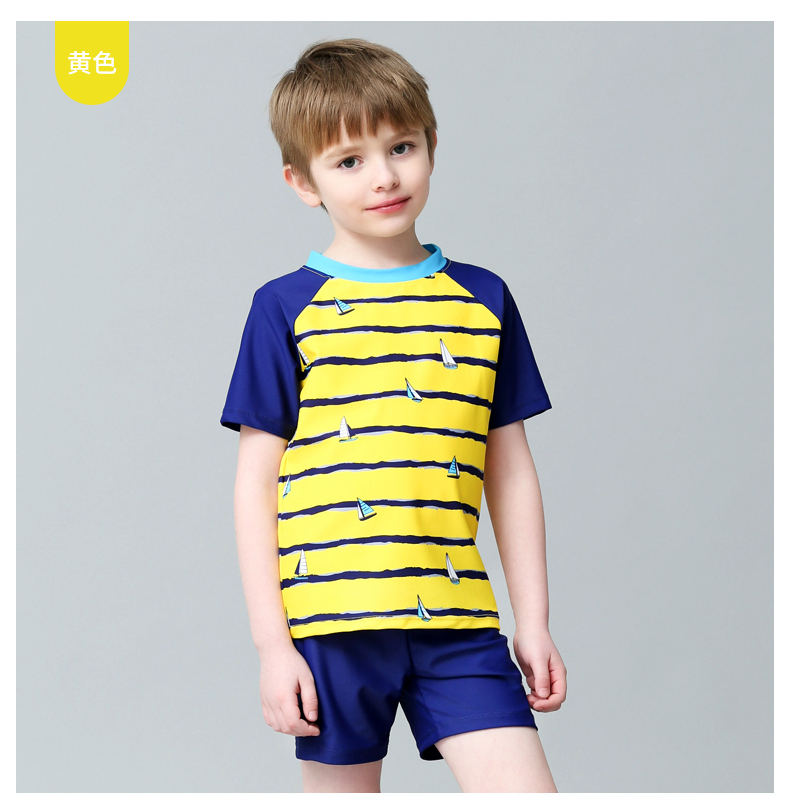 Đồ bơi trẻ em Hosa hosa chia hai mảnh boy boy boy lớn 2018 mới đồ bơi dễ thương quần bơi - Bộ đồ bơi của Kid đồ bơi be gái 8 tuổi
