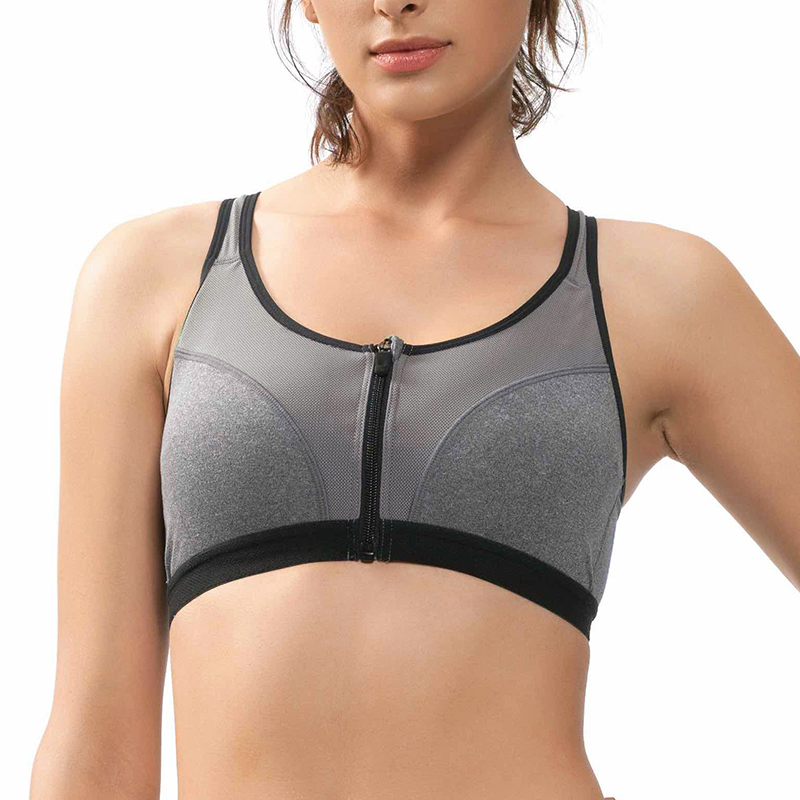 Hosa Hosha thể thao Underwear Womens hấp thụ sốc Thể Zipper Sports Bra Nếu không có một môn thể thao Thép Vòng Thu thập vest.