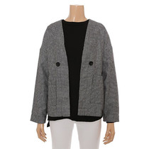 Tide brand four points ~ retro casual open wide coat 8