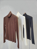 Pure feedback V Imports mixed colour Lazy Wind Pile Collar Autumn winter hit bottom shirt Trendy Handshake Sleeves 0 18 18