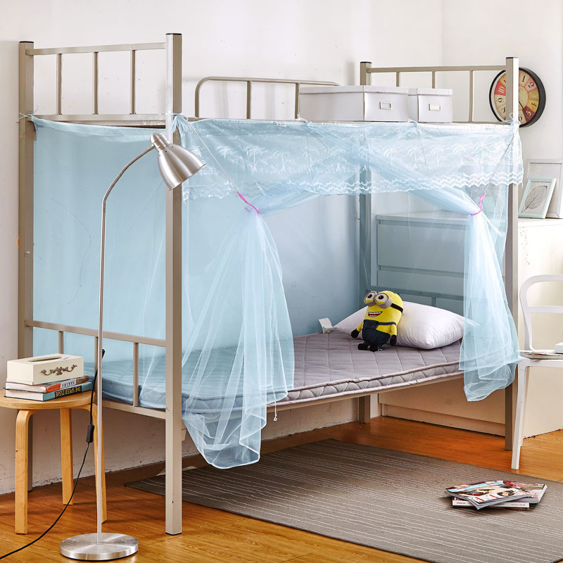 Lay ký túc xá lưới giường ngủ nữ ký túc xá sinh viên độc thân chiếc giường tầng cụm giường 1.0m1.2 chúa gió 1,5 mét - Lưới chống muỗi khung mùng ngủ