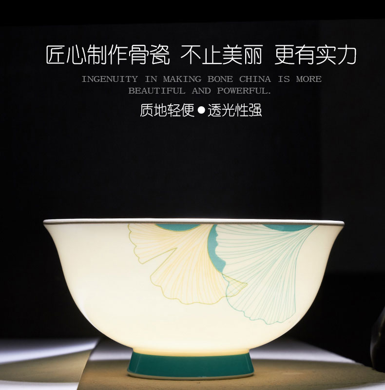 Mystery of jingdezhen tableware suit Chinese dishes suit creative household ceramic bowl European - style ipads porcelain bowl chopsticks plate