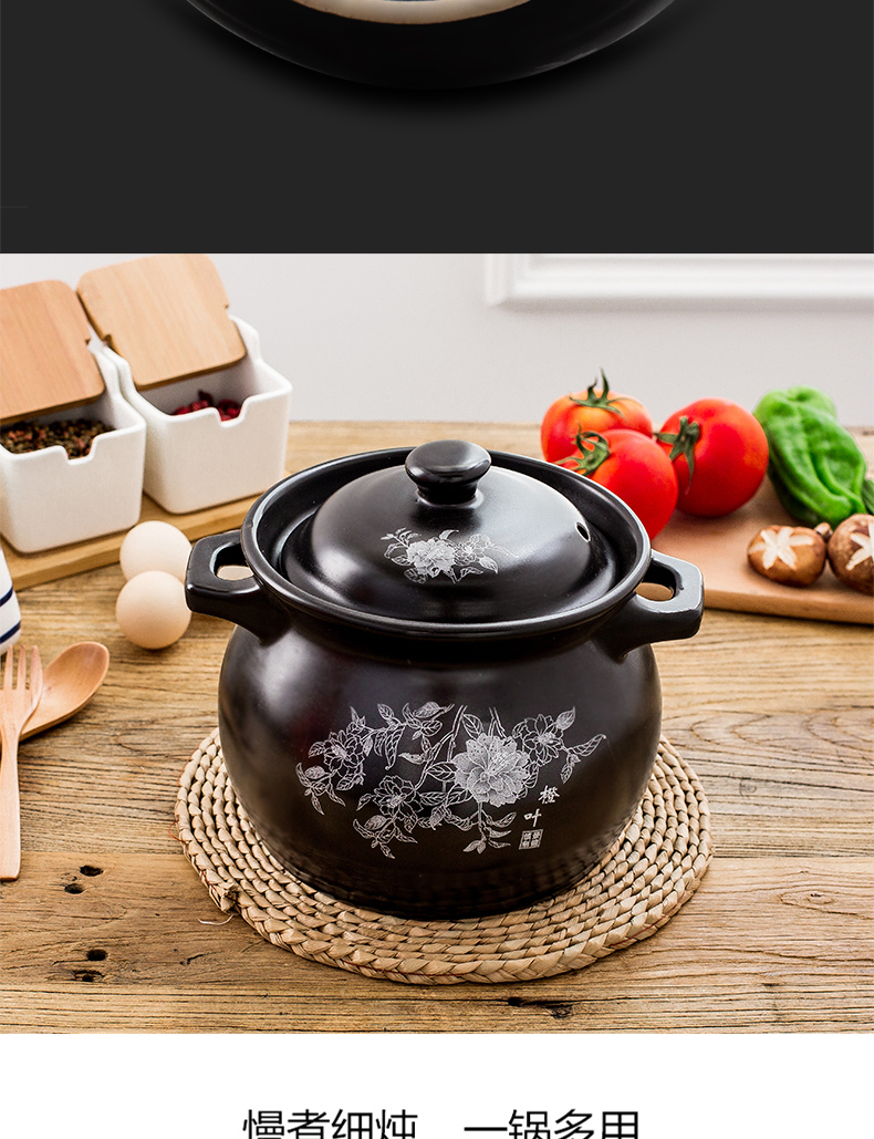 Casserole stew soup pot boil large jug small Casserole flame gas high temperature resistant ceramic home cooking porridge and soup