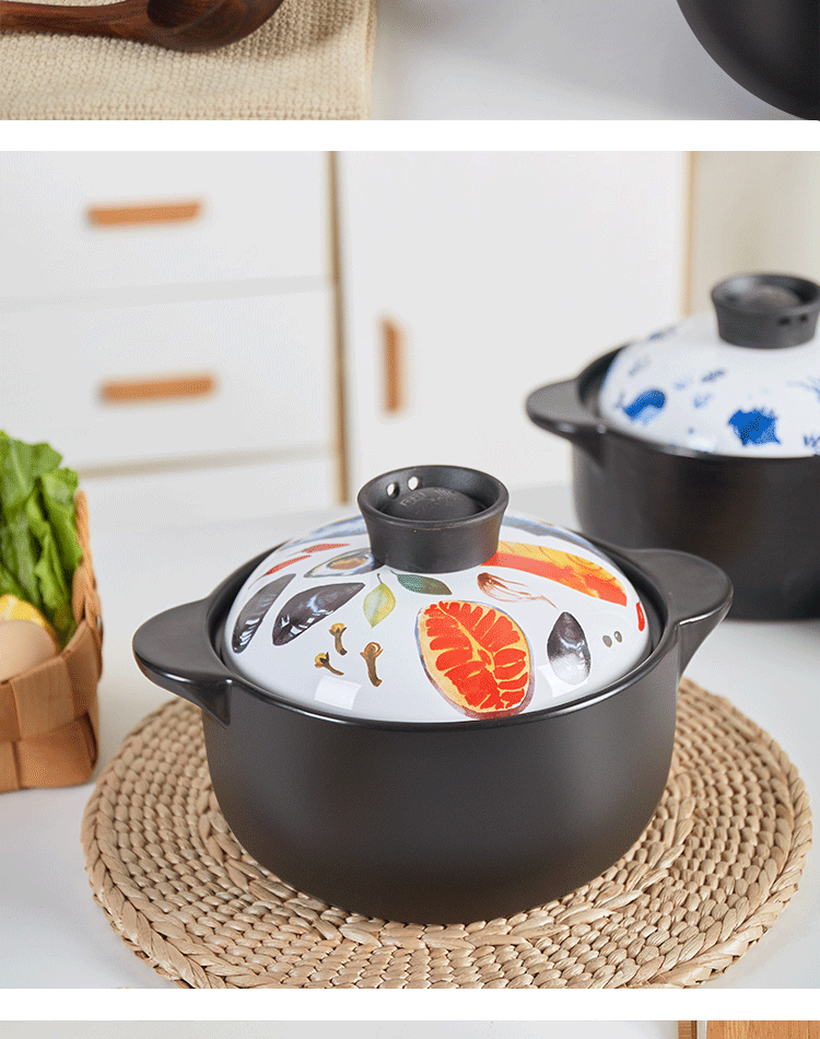 Casserole stew high - temperature curing stew size capacity ceramic soup home flame gas cooking porridge tasty Casserole