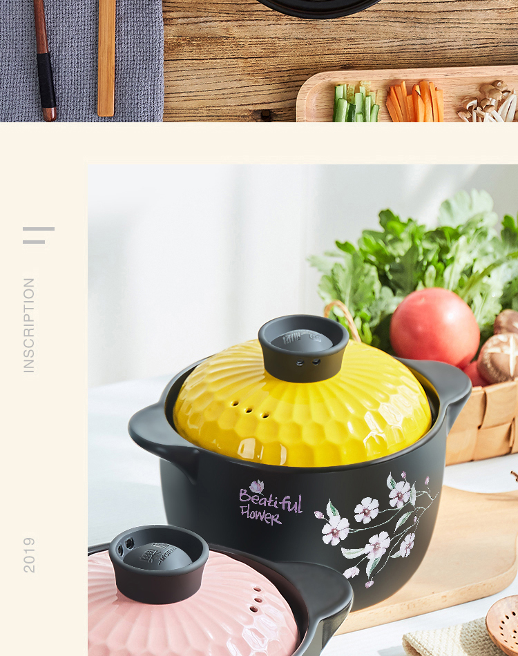 Casserole stew domestic high temperature resistant ceramic small Casserole soup soup cooking porridge flame gas soup pot induction cooker