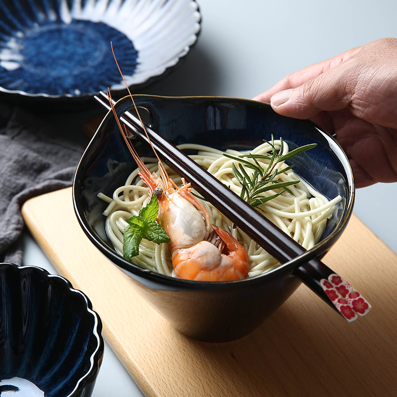 Mystery ideas put chopsticks ears ceramic bowl taste thousand rainbow such use household individuality soup bowl Japanese noodles bowl of restoring ancient ways