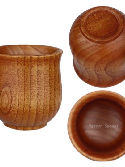 Fabrik aus massivem Holz, japanischer Massivholz-Big-Bauchbecher, Teetasse im japanischen Stil, Holzbecher, Wasserbecher, Weinbecher, besonderes Restaurant, Restaurant