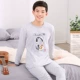 Thiếu niên quần áo cotton mùa thu quần dài phù hợp với quần áo trẻ em cotton lớn áo len thấp cổ cao đồ lót nhiệt mỏng bộ đồ mặc nhà mùa đông