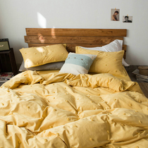 Total upscale light extravagant Korean style Japanese style all-cotton pure cotton 60 micro-grinding down point to cut flowers large jacquard bed for four sets