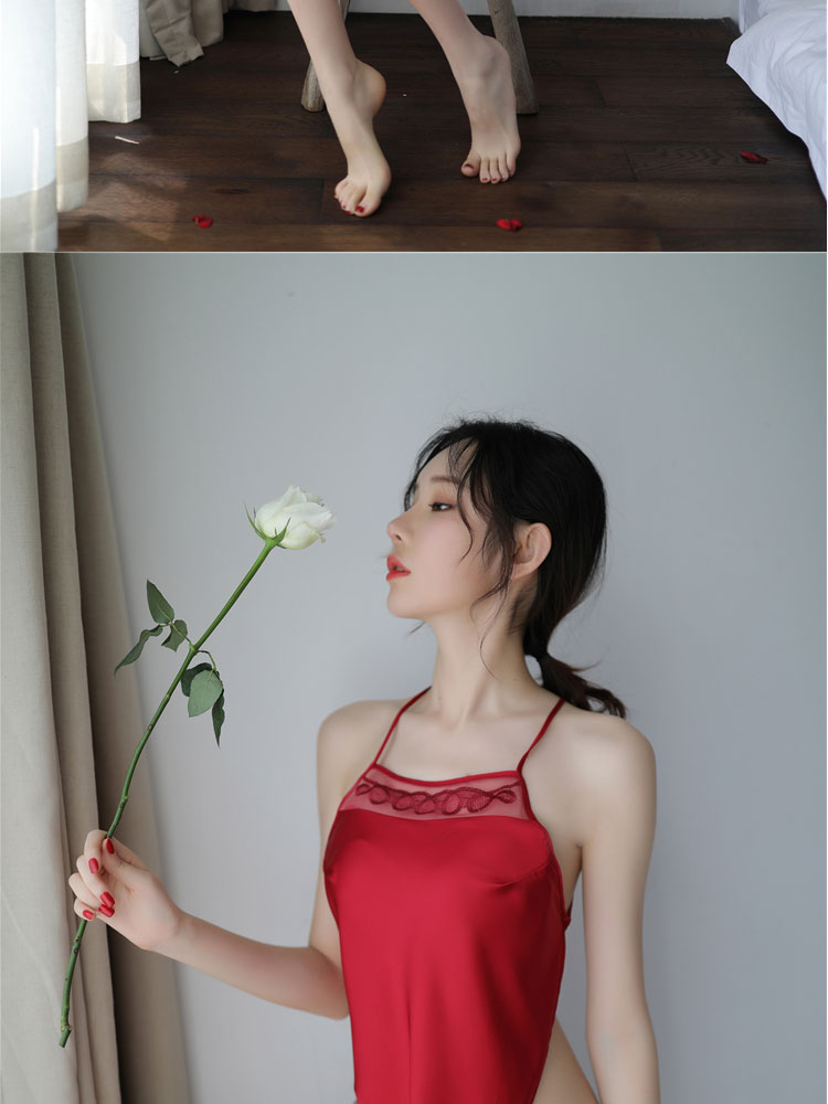 Red apron đồ lót người phụ nữ sling sinh viên retro cám dỗ cám dỗ bẩn nóng gợi cảm sexy đồ ngủ gợi cảm - Bellyband áo ngủ đẹp