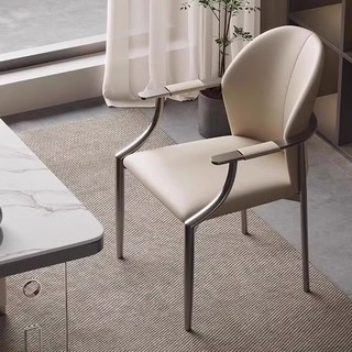 Italian light luxury dining chair 2025 new backrest chair
