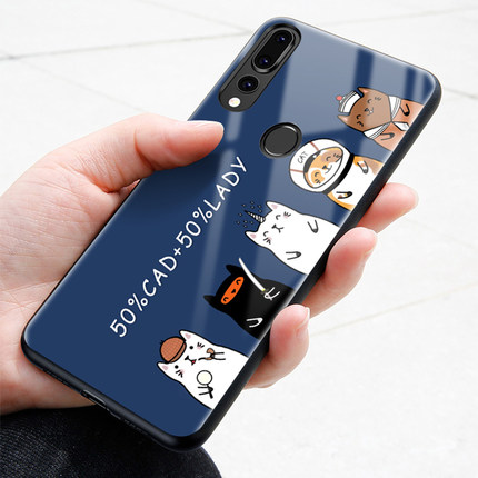 华为nova4手机壳荣耀v20玻璃noav可爱卡通na