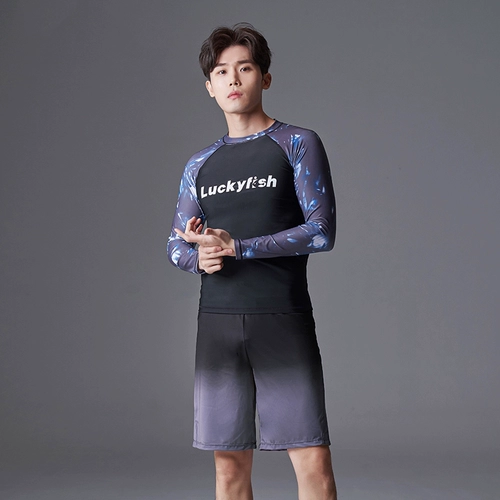 Лонгслив, мужской купальник, комплект для влюбленных для плавания, защита от солнца