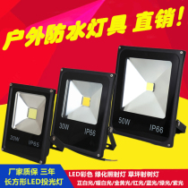 Color LED floodlight 50W100W outdoor waterproof warehouse door head advertising signature photo tree projection lamp 220V