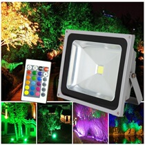 Super bright Park color light tree light led floodlight colorful outdoor projection light RGB automatic color changing 110v220v