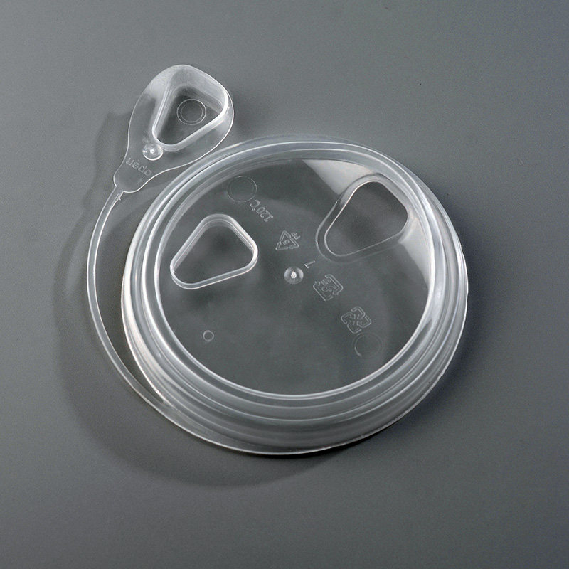 90-caliber duckbill tongue direct drink injection-molded cover leak-proof cover injection-molded bubble tea cup coffee paper cup cover cold plastic