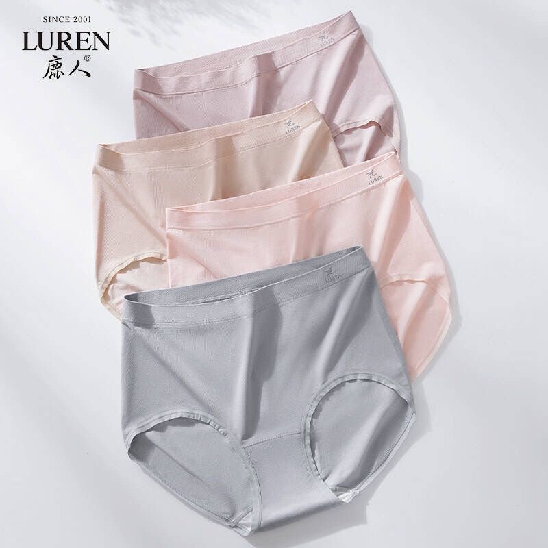 Luren 6651 Model 1 [100-1 75kg Left and Right] Women's High-Waisted Seamless One-Piece Triangle Underwear