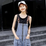 Джинсовый модный комбинезон, весеннее летнее боди для отдыха, в западном стиле, эффект подтяжки