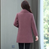 Длинная бархатная куртка, демисезонное пальто для матери, средней длины