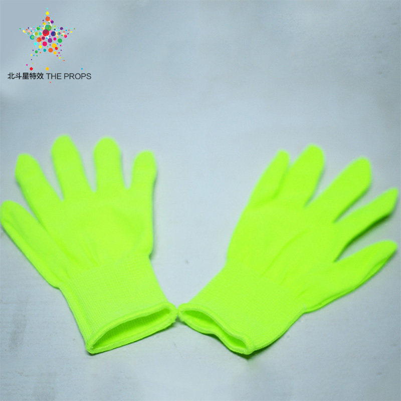Fluorescent gloves bar show gloves gloss green self-emitting bar nightclub atmosphere