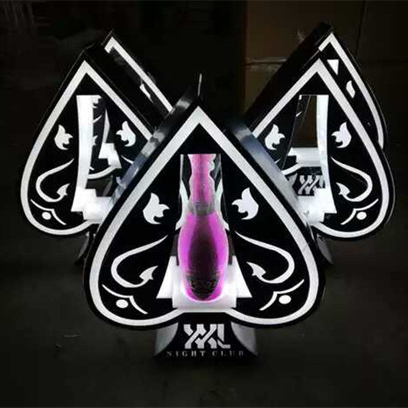 Bar LED Black Peach K Champagne Wine Exhibition Rack Winery Base 7 Colorful light Beauty Toast Wine Group Out of wine