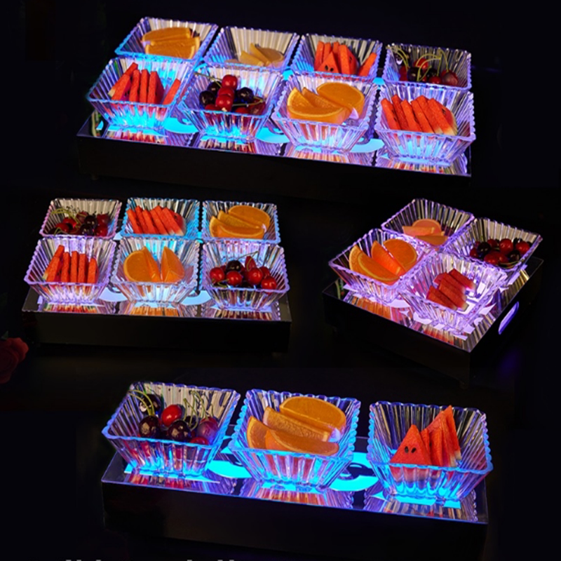 LED light-emitting fruit plate bar KTV snack plate fruit plate fruit plate fruit plate plastic light-emitting fruit plate