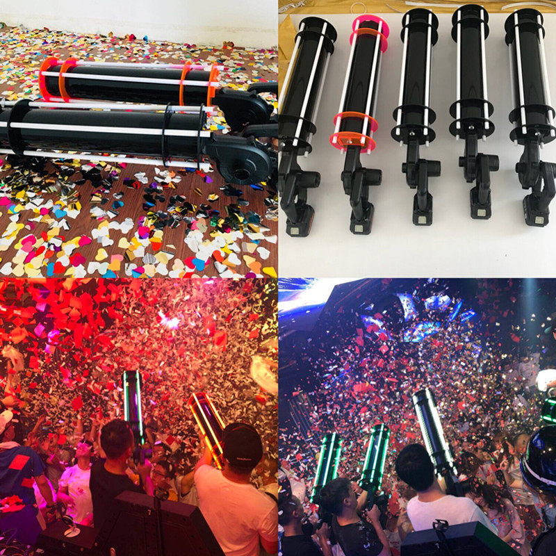 Bar LED luminous color photocopy paper gun charging handheld spray paper gun atmosphere gun out of wine theorist to create atmosphere props