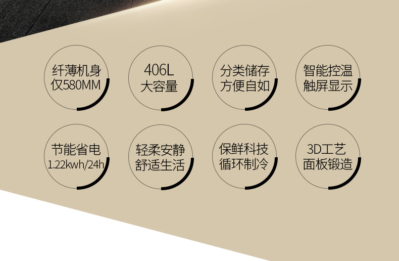 tủ đông inverter Tủ lạnh cửa đôi AUX / AUX BCD-406AD4 để mở cửa tủ lạnh nhiều cửa siêu dày - Tủ lạnh tủ lạnh panasonic 322 lít