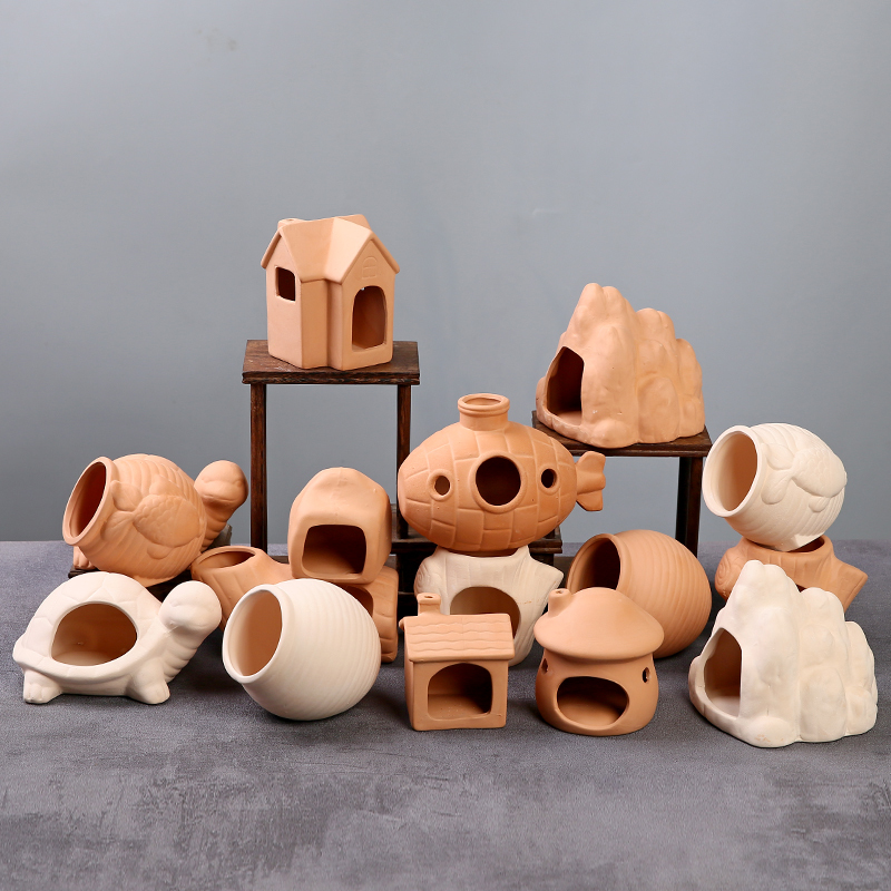 Fish Tank Mushroom House Ornament Clay Pot Hiding Cave Creative Ceramic Set Decoration House Landscaping Shrimp Nest Shrimp Tank Hiding House Fish Tank Mushroom House Ornament Clay Pot Hiding Cave Creative Ceramic Set Decoration House Landscaping Shrimp Nest Shrimp Tank Hiding House