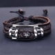 Phiên bản tiếng Hàn của mười hai chòm sao dây da nam vòng tay retro cá tính nam thủy triều tay sinh viên dây người yêu phụ kiện trang sức