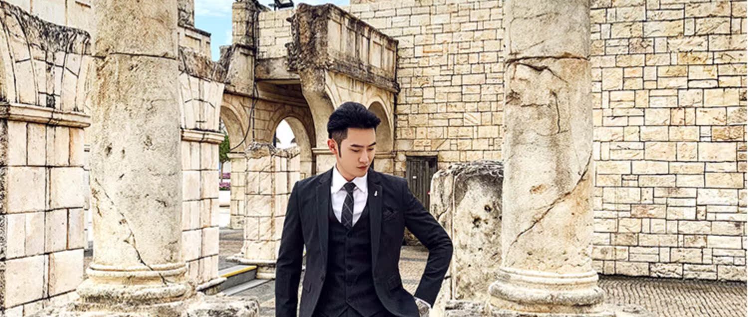 Trang phục chú rể phù hợp với nam phù hợp với doanh nhân chuyên nghiệp Slim Hàn Quốc phiên bản nam kinh doanh phù hợp với xu hướng - Suit phù hợp quần áo thể thao nam