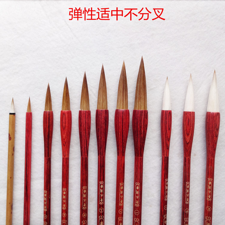 Small Kai Medium Kai Big Kai Wolf brush and hair brush Calligraphy Chinese painting set Primary school master Wolf Hao Medium beginner