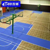 Oberna basketball court floor glue pvc plastic sports floor gym basketball court construction indoor stadium mat