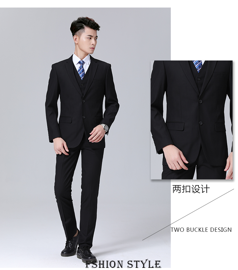 Trang phục nam chuyên nghiệp phù hợp với phiên bản Hàn Quốc của trang phục chuyên nghiệp tự tu trang phục công sở cổ áo trắng phỏng vấn quần áo công sở nam thu đông - Suit phù hợp áo comple